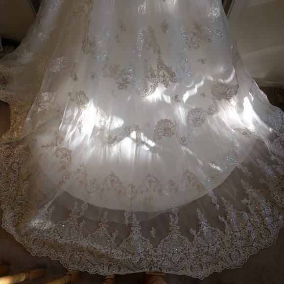 Allure Romance 2712 Ultra Feminine Strapless Gown - Picture 4 of 14